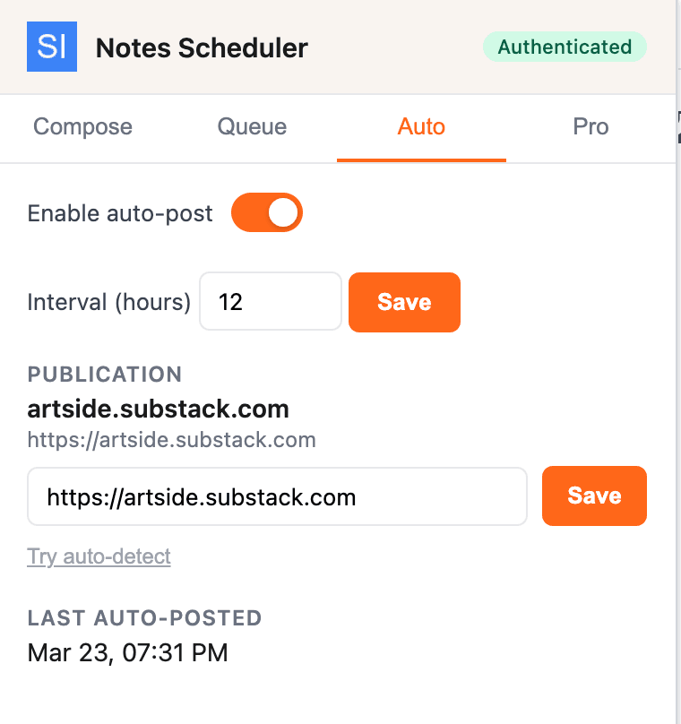 Auto-post from your archive on a set interval